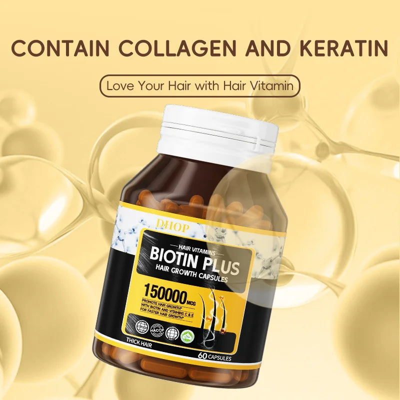 DHOP Biotin mit Keratin-Kapseln Immun-Nahrungsergänzungsmittel Haarvitamine Haarwachstumskapseln OEM ODM