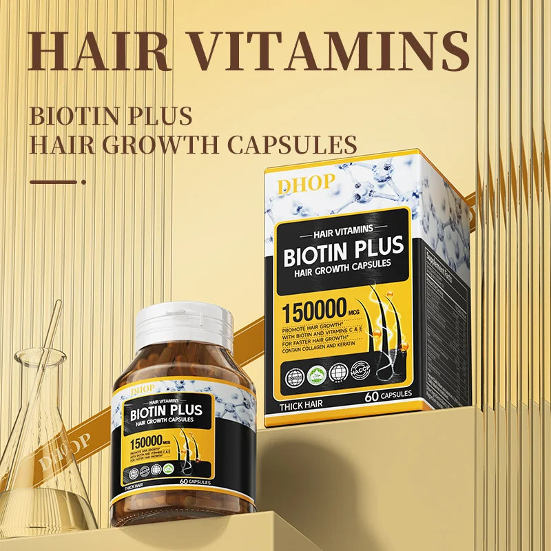 DHOP Biotin mit Keratin-Kapseln Immun-Nahrungsergänzungsmittel Haarvitamine Haarwachstumskapseln OEM ODM