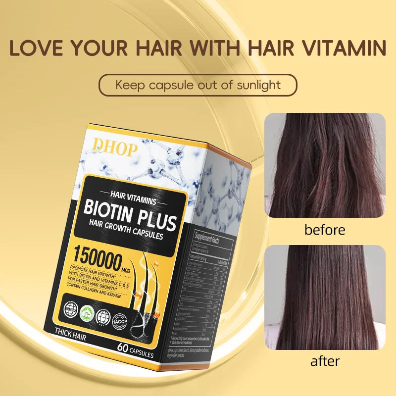 DHOP Biotin mit Keratin-Kapseln Immun-Nahrungsergänzungsmittel Haarvitamine Haarwachstumskapseln OEM ODM