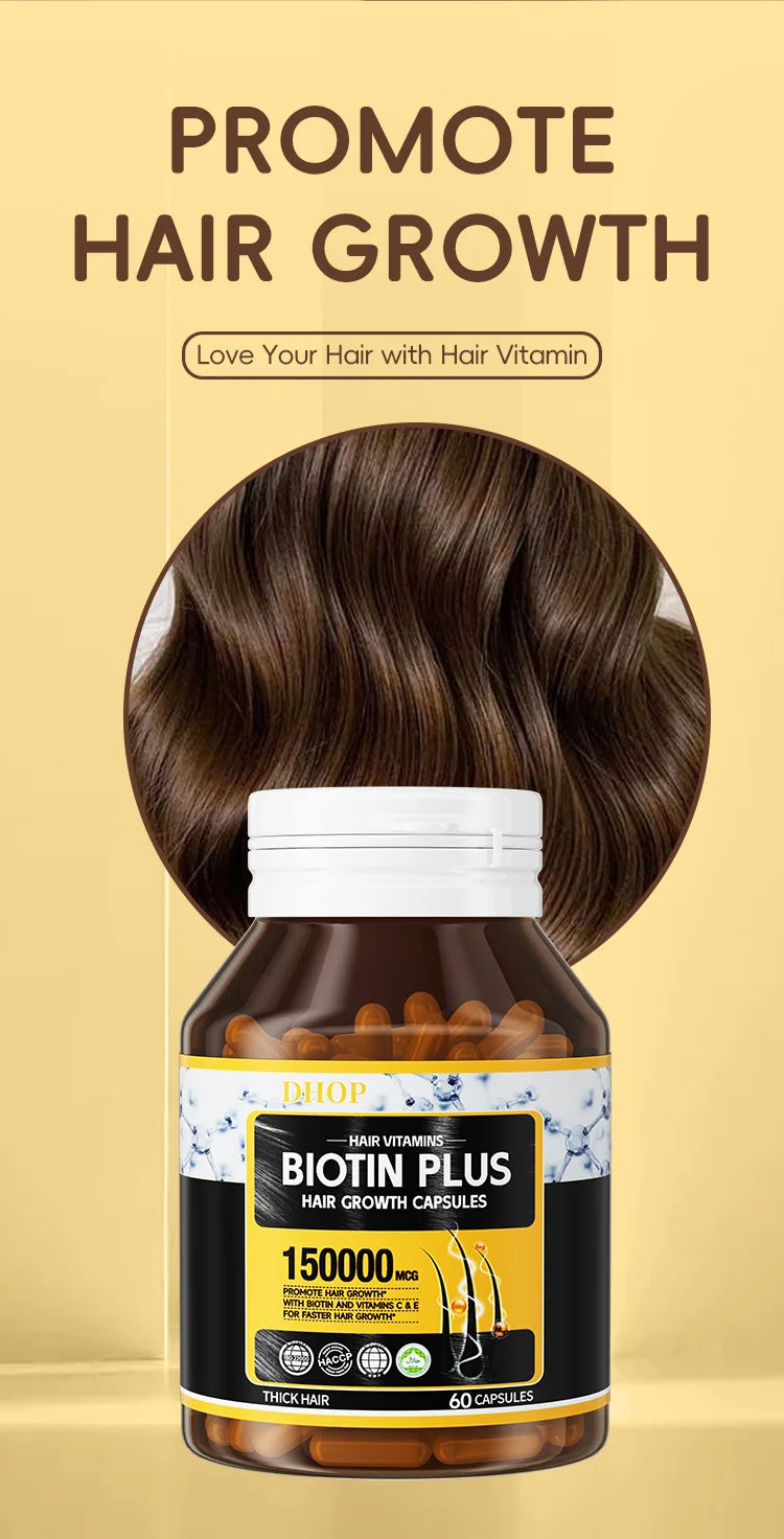 DHOP Biotin mit Keratin-Kapseln Immun-Nahrungsergänzungsmittel Haarvitamine Haarwachstumskapseln OEM ODM
