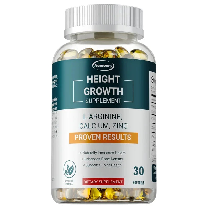 Height Gaining Supplement - Stärkt die Knochen, fördert das Längenwachstum, verbessert die Absorptionsrate und unterstützt eine gesunde Entwicklung