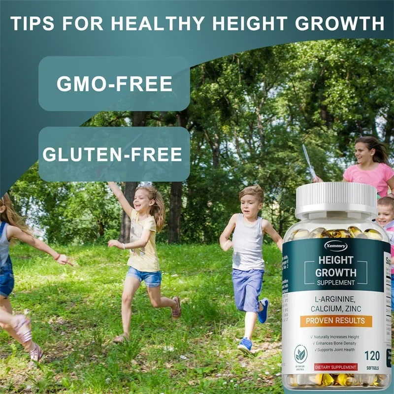 Height Gaining Supplement - Stärkt die Knochen, fördert das Längenwachstum, verbessert die Absorptionsrate und unterstützt eine gesunde Entwicklung