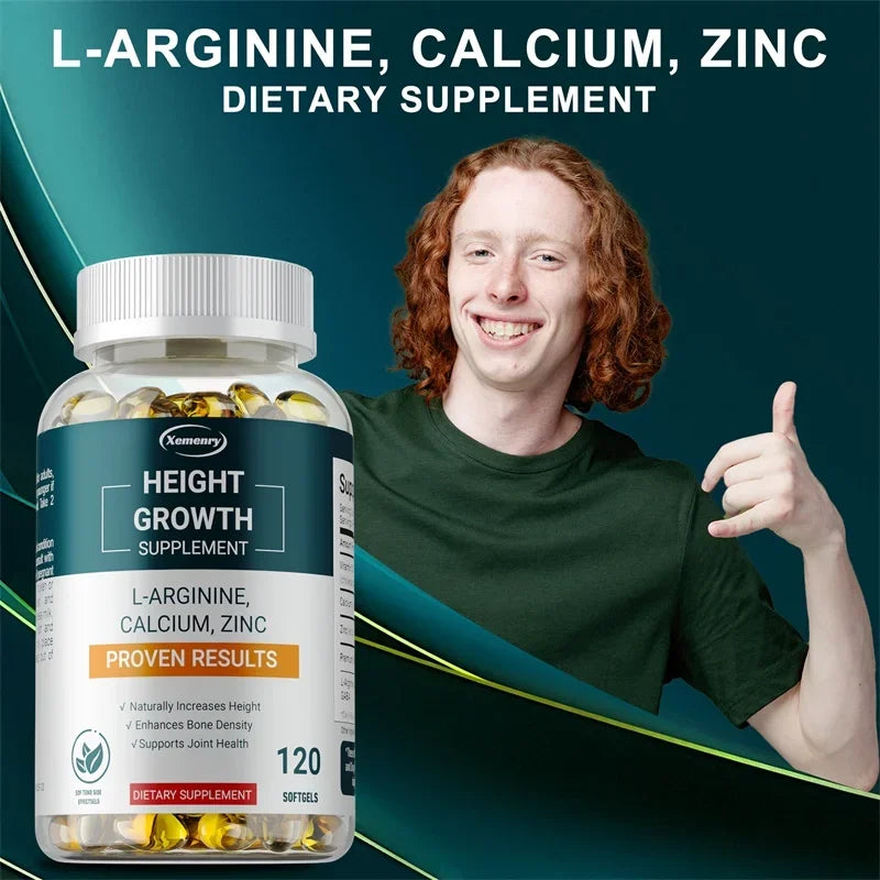 Height Gaining Supplement - Stärkt die Knochen, fördert das Längenwachstum, verbessert die Absorptionsrate und unterstützt eine gesunde Entwicklung