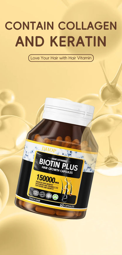DHOP  Biotin mit Keratin-Kapseln Immun-Nahrungsergänzungsmittel Haarvitamine Haarwachstumskapseln OEM ODM